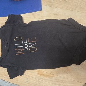Wild Little One Black Bodysuit